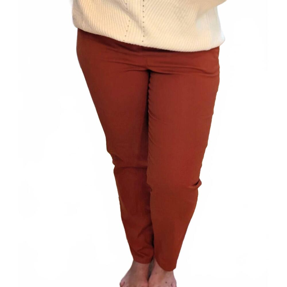 NEW SOUTHERN LADY vintage pull on mid rise pant in brown